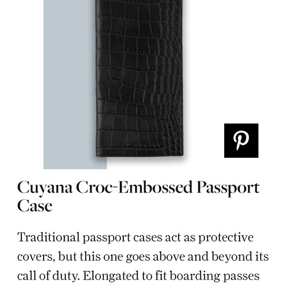 Cuyana Croc Embossed Travel Wallet - Picture 5 of 5